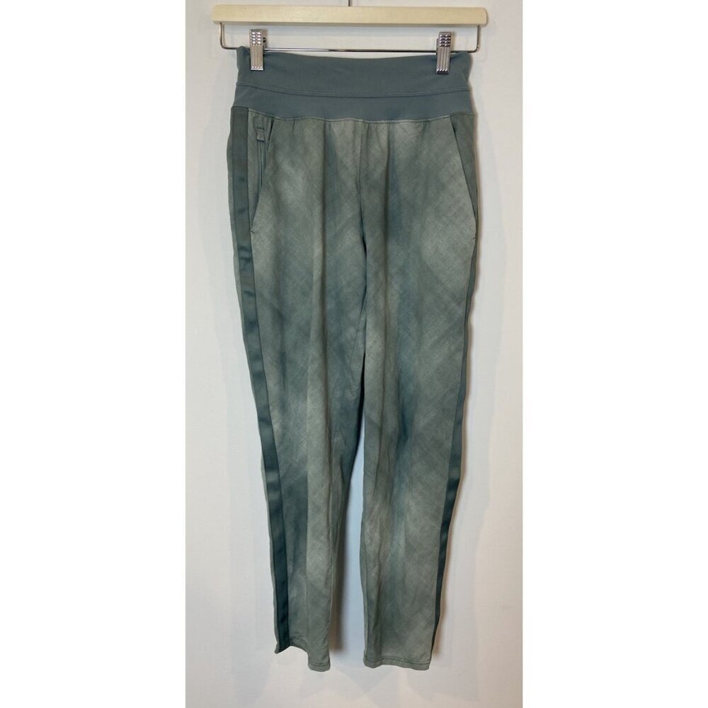 Athleta Nolita Slim Tapered Printed Crop Pants Green Size 0